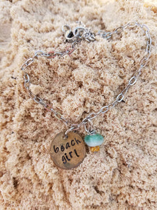 Beach Girl Stamped Bracelet